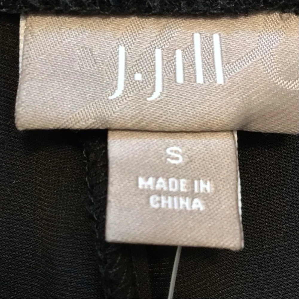 J Jill Black Velvet Mid Rise Cuffed Pants Small NWT